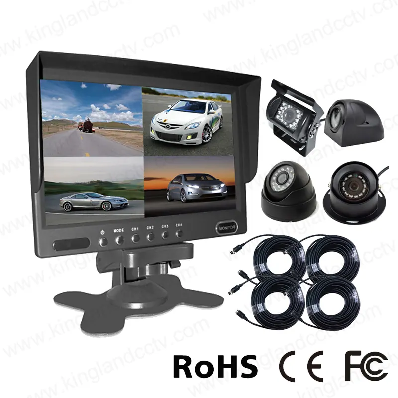 4CH 7 inch Car Rear View System with Quad Monitor(KL-S7114)