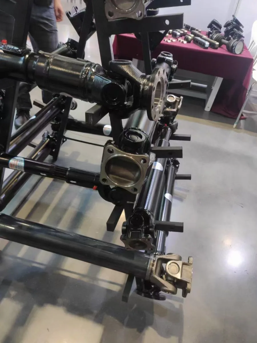Propeller shafts racked in the finished goods area