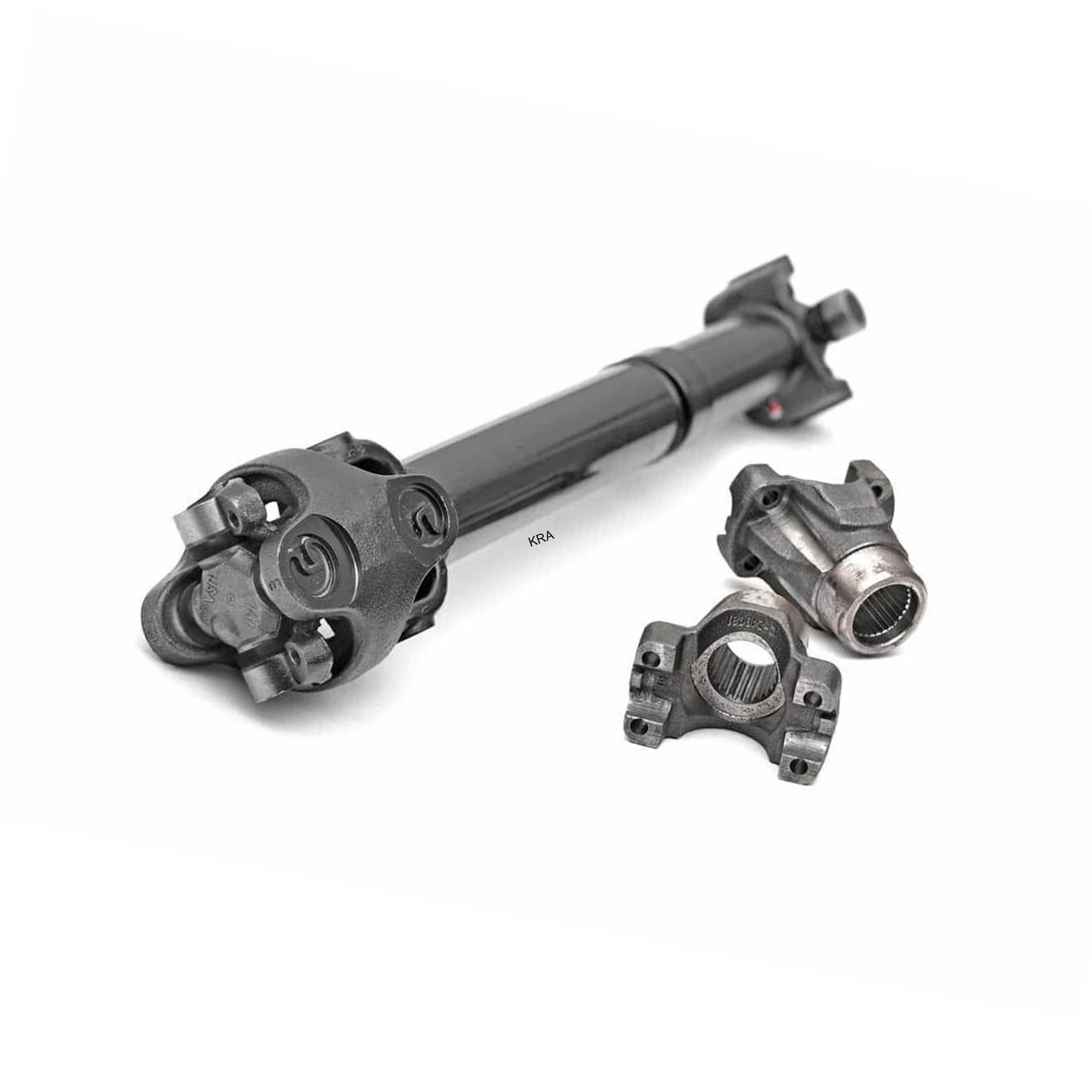 Rear axle shaft assembly with universal joint and splined end