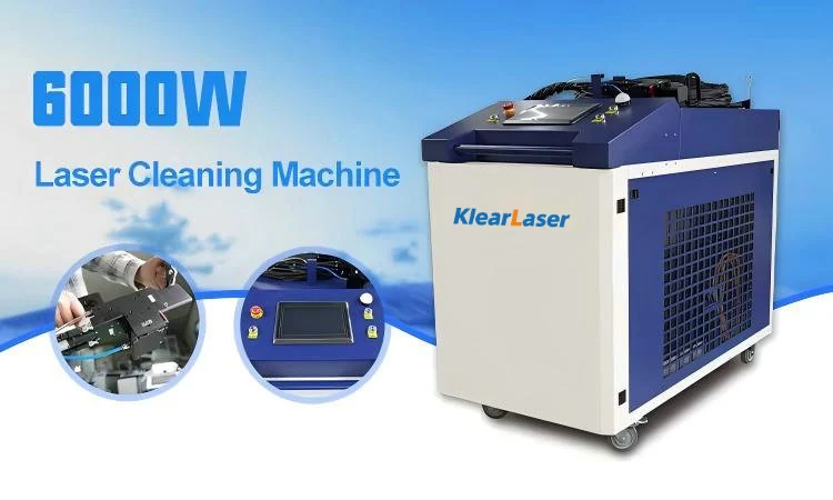 6000W continuous wave laser cleaning machine with control screen