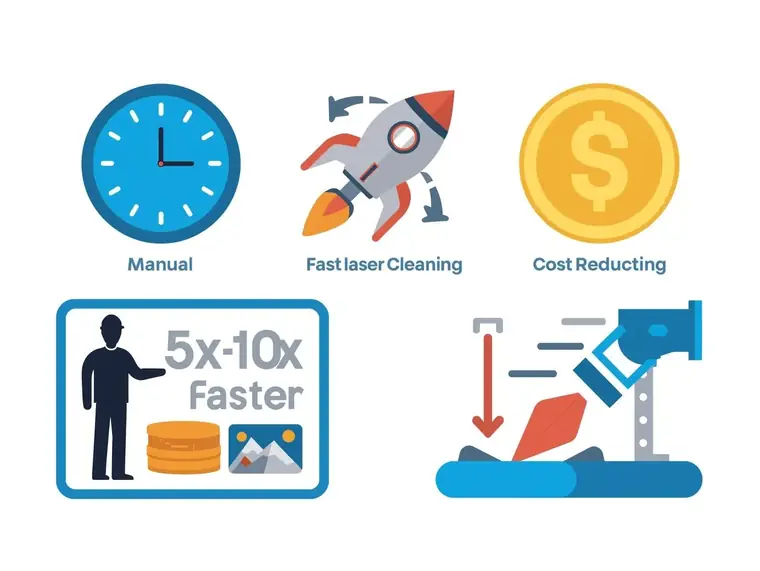 Illustration of faster and more cost-effective cleaning