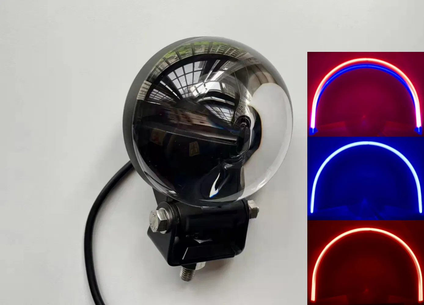 KOF95 dual color ARC light showing white and amber output side by side