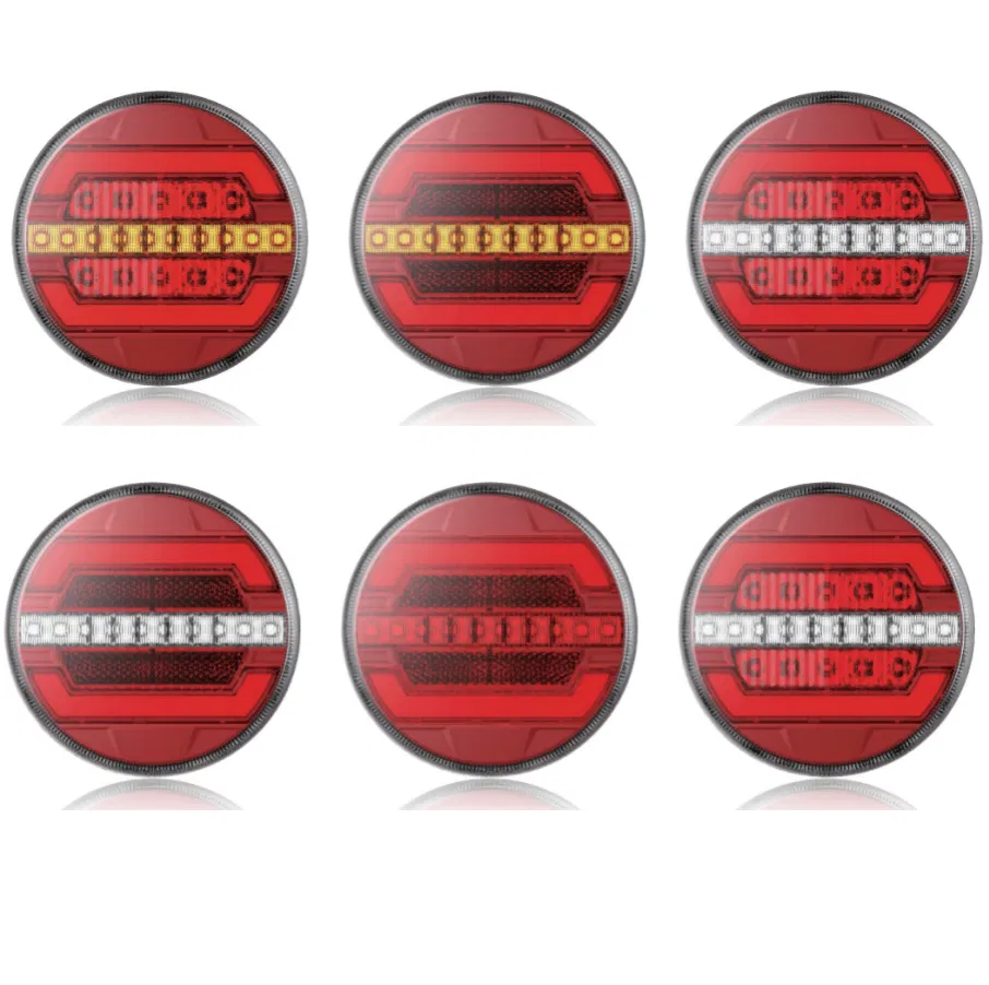 KOT21 series round rear lamp seen from the front with diffused optics