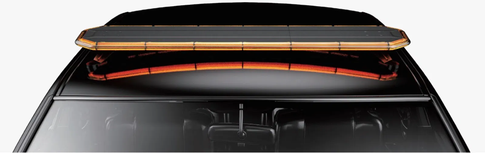 KOW52 light bar lit in amber