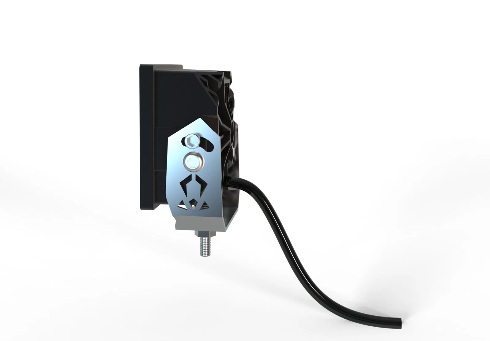 KOWK1040 light from the side showing the unique bracket design and mounting position