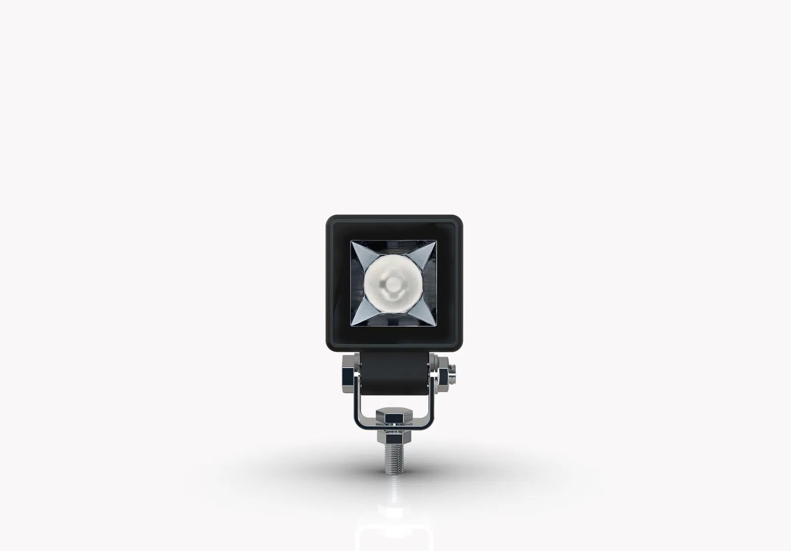 KOWK900 series mounted on a vehicle front with position light and main beam active