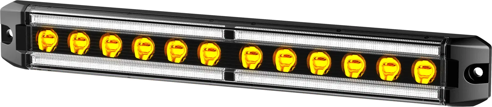 W103 position light with yellow and white lines mounted on a vehicle side