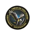 Black woven air force academy patch with a gold eagle and lettering