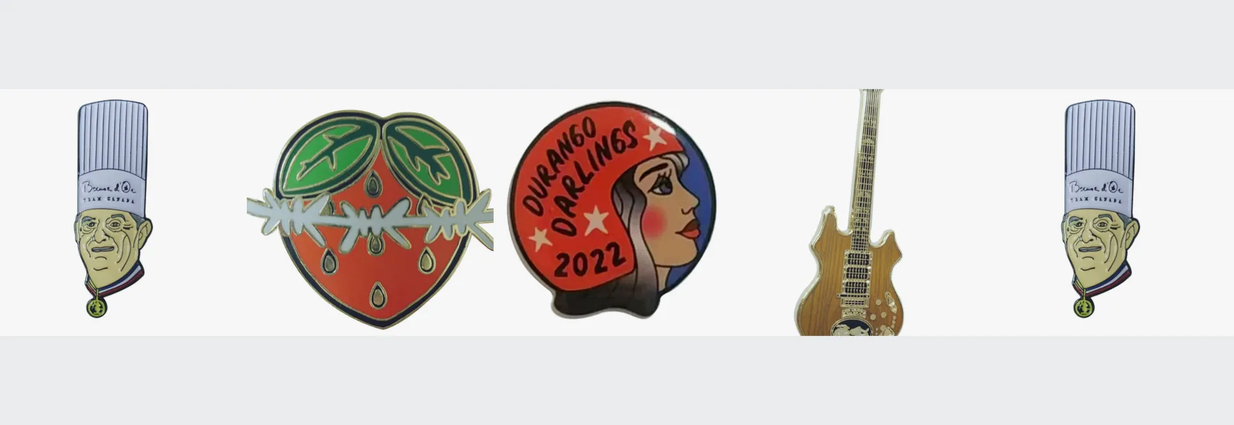 Pins illustrating how custom lapel pins are made step by step