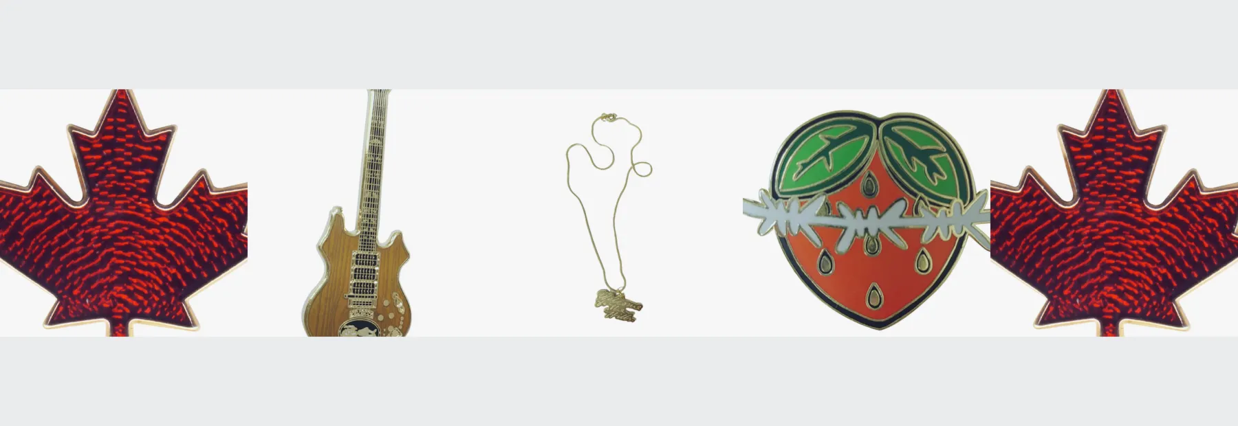 Pins illustrating plating and finish guide for metal pins and badges