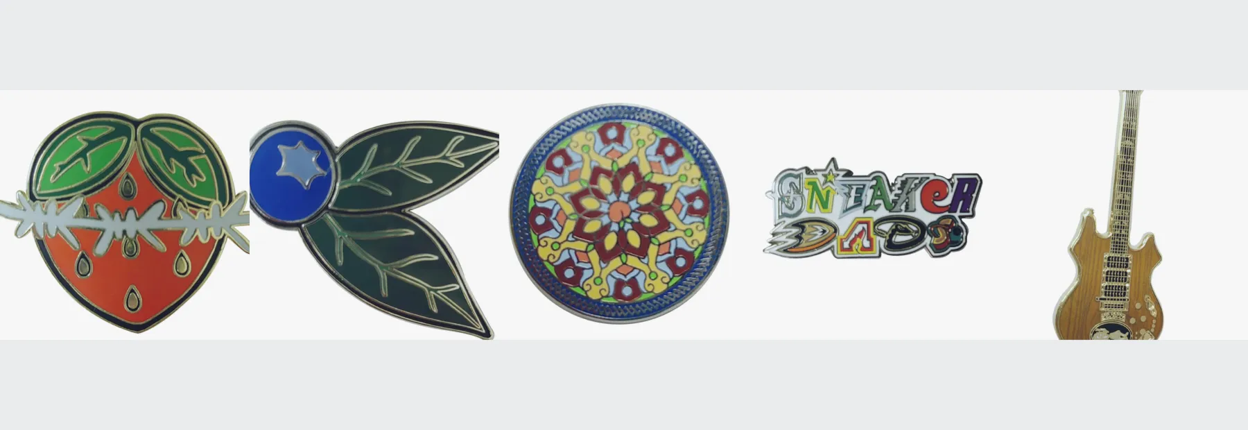 Hard Enamel Lapel Pin photographed from the production run
