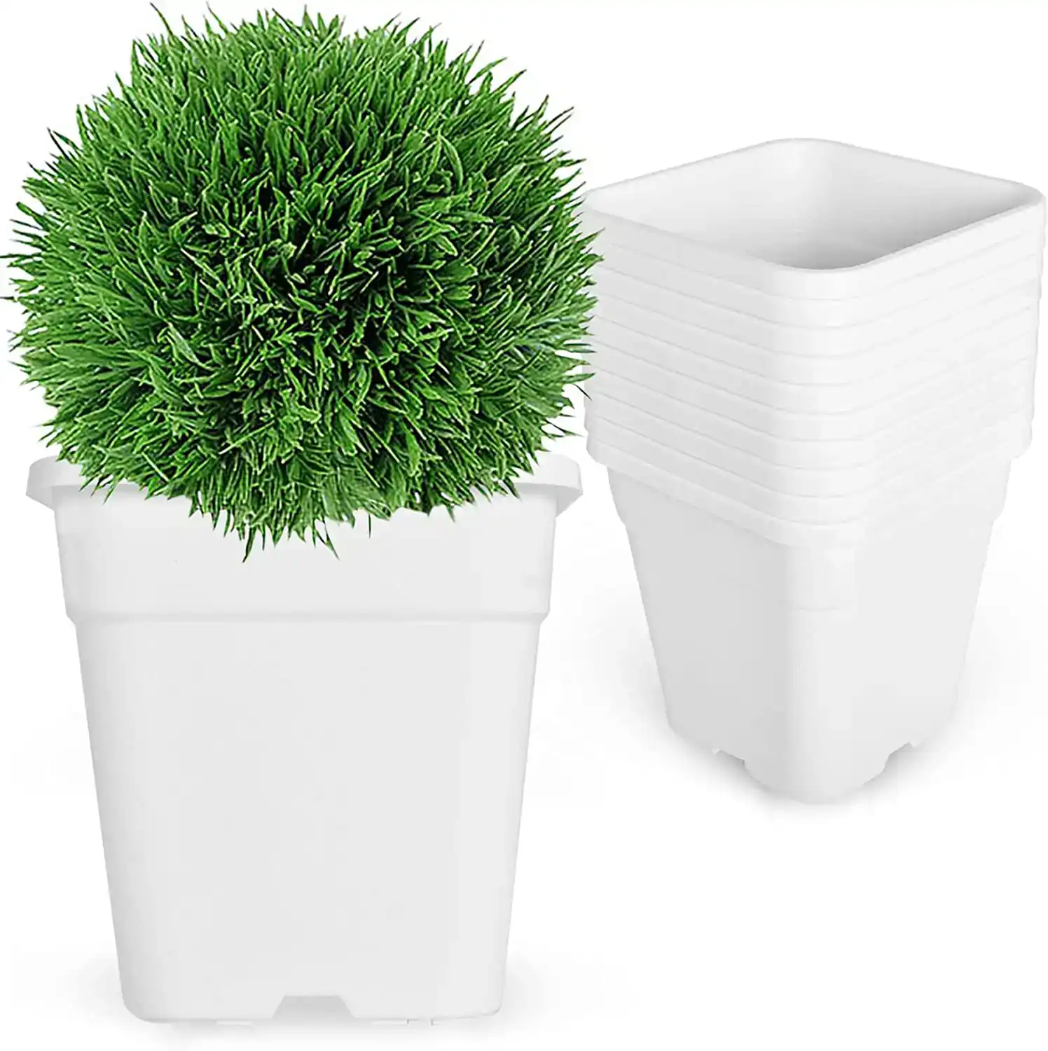 Plastic Flower Pot KGFP1202 - Plastic Planters made by Kunda