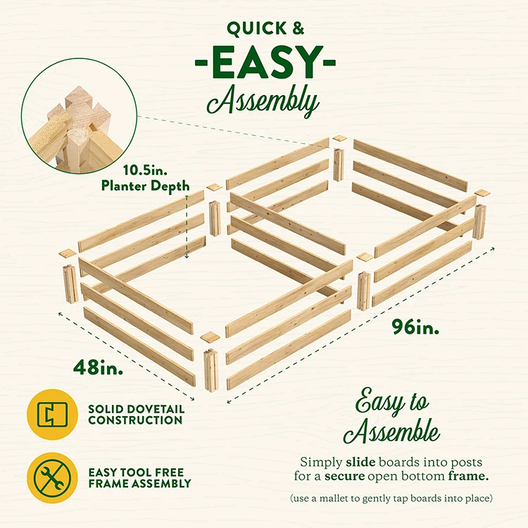 Wooden Raised Garden Bed KGFP6103 view 5