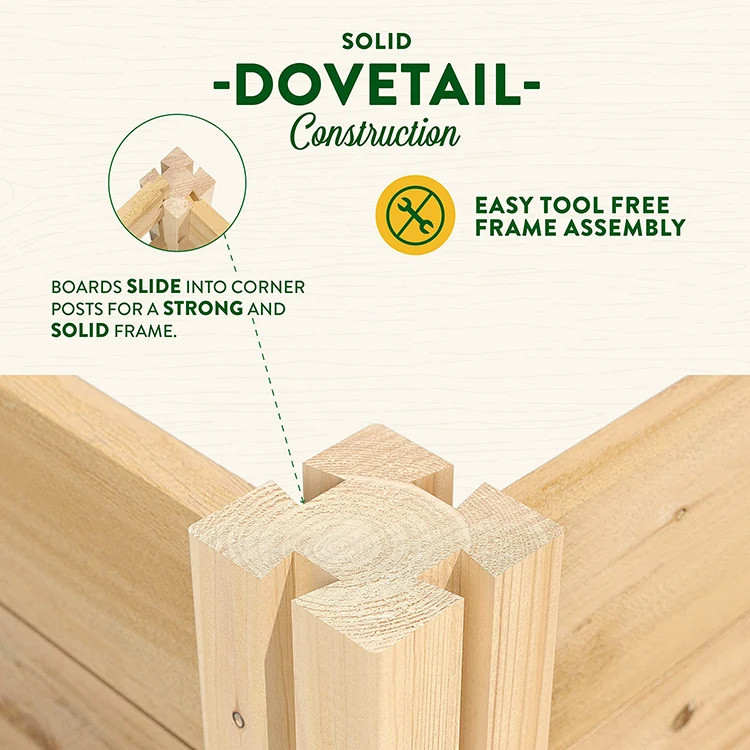 Wooden Raised Garden Bed KGFP6103 view 4