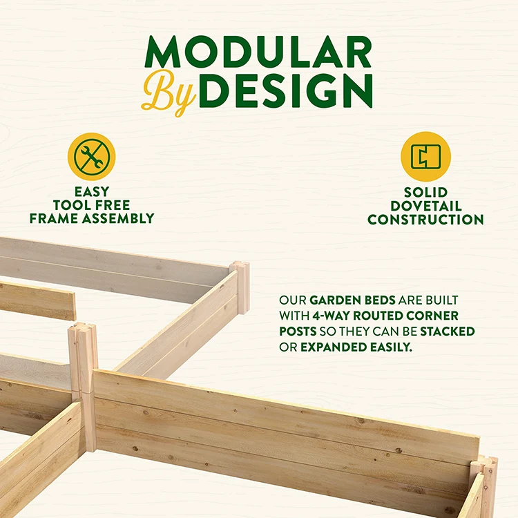 Wooden Raised Garden Bed KGFP6103 view 2