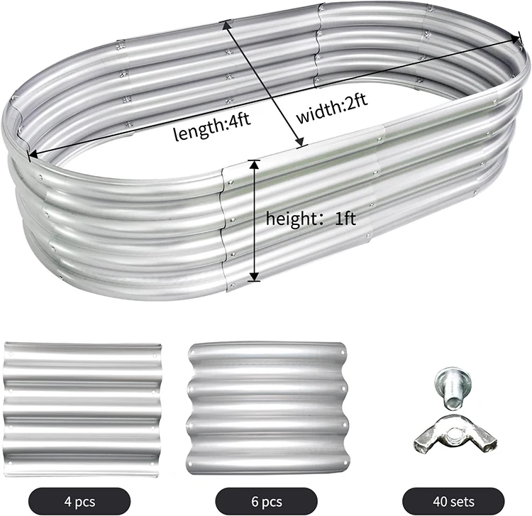 Metal Raised Garden Bed–KGFP6001 view 2