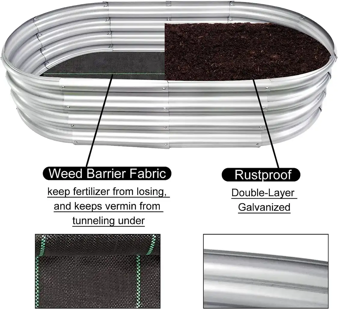 Metal Raised Garden Bed–KGFP6001 view 3
