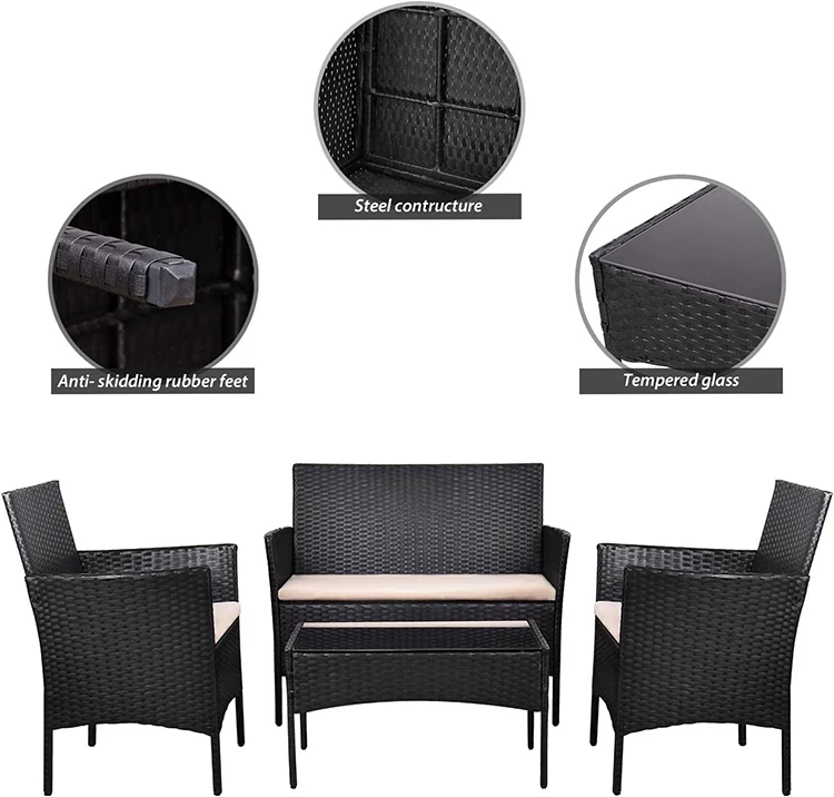 Patio Rattan Chair KGFS001 view 2