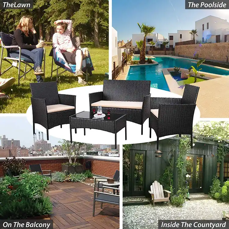Patio Rattan Chair KGFS001 view 3