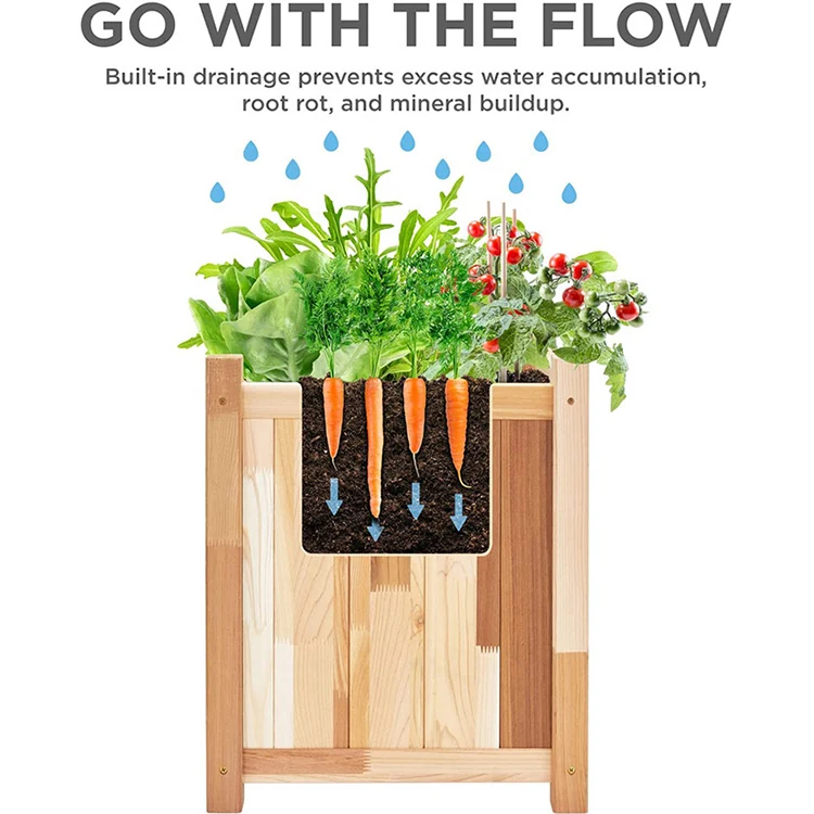 Wooden Raised Garden Bed KGFP6101 view 2