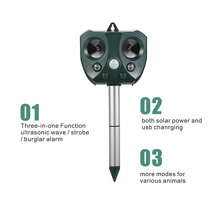 3 in 1 Functional Solar Pest Repeller - KDPS016, detail view
