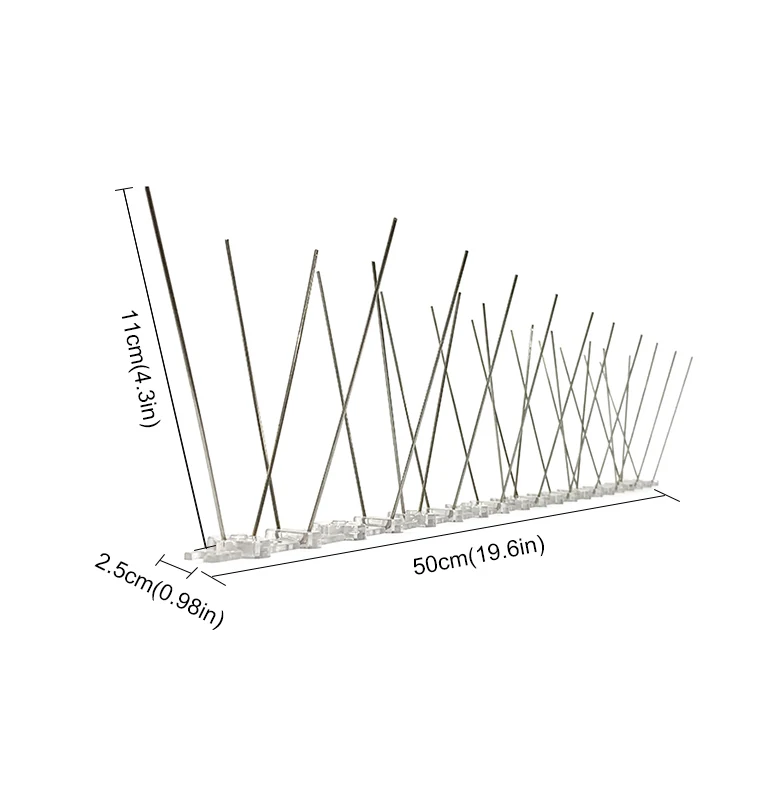 50 cm Length 30 Spikes Bird Strip Spike - KSBS001, packaging and pack detail