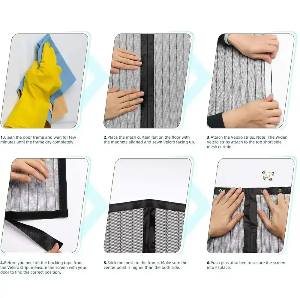 Anti - Mosquito Curtain for Door - KDMP103, size reference