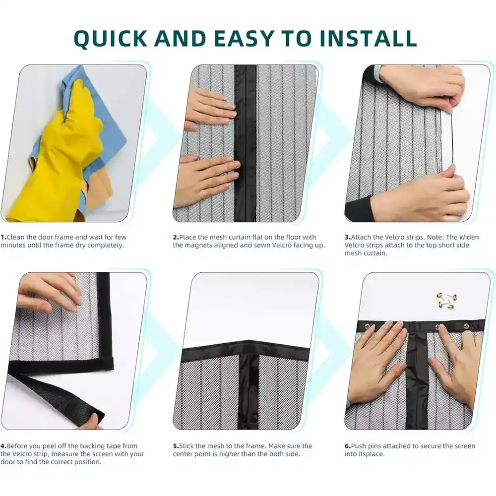 Anti - Mosquito Curtain For Door - KDPT103, size reference