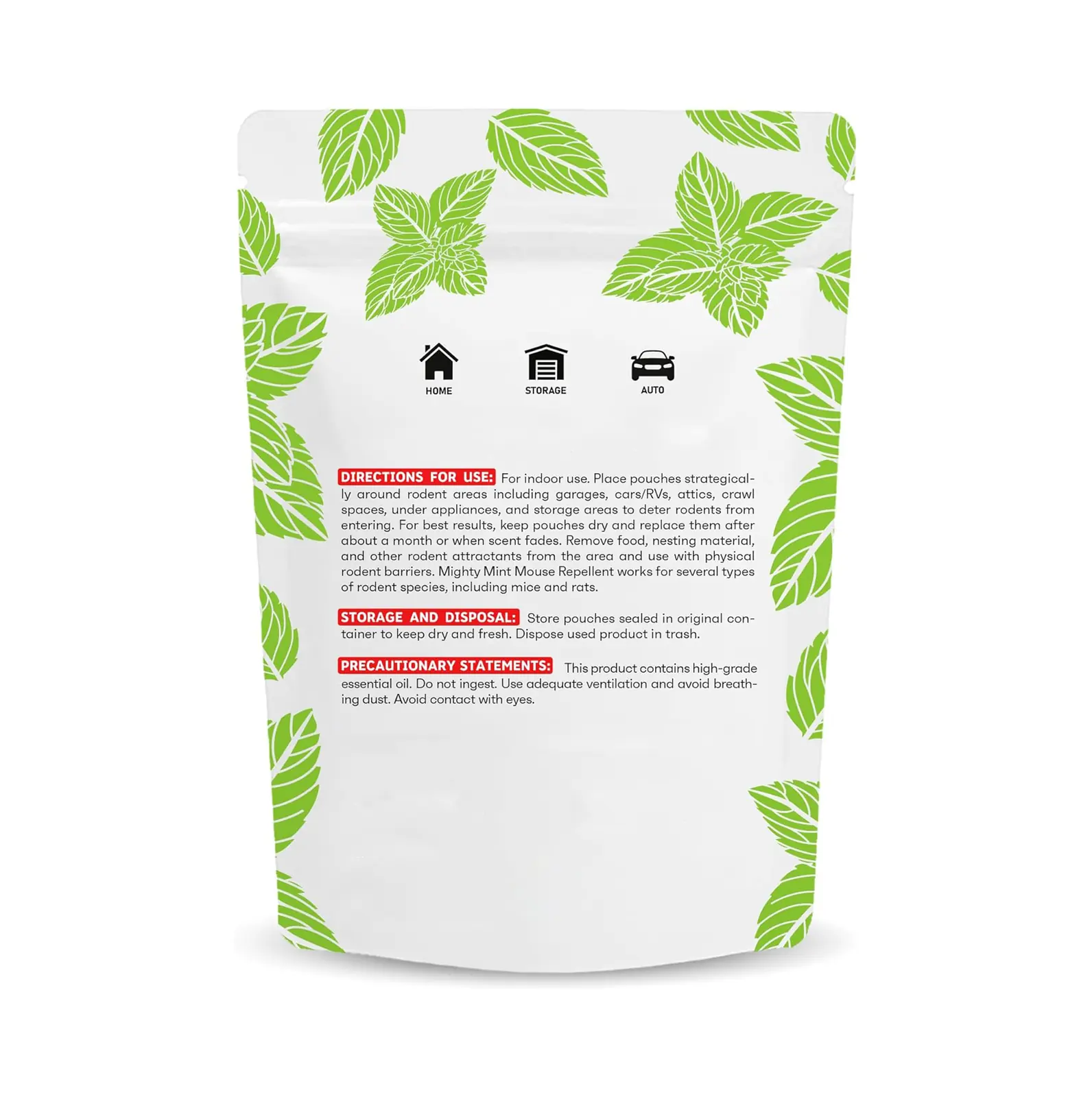 Mouse Repellent Pouches - KDRP002, packaging and pack detail