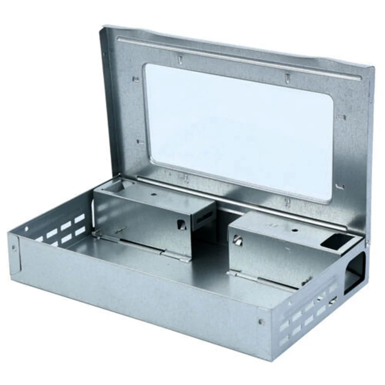 Metal Multicatch Mouse Trap Box - NRTM002, in use