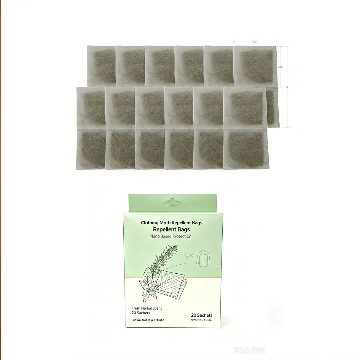 Moth Repellent Sachets for Closet Drawer Wardrobe - KDMTP01, alternate angle