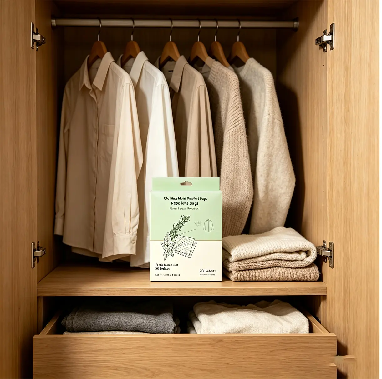Moth Repellent Sachets for Closet Drawer Wardrobe - KDMTP01, detail view