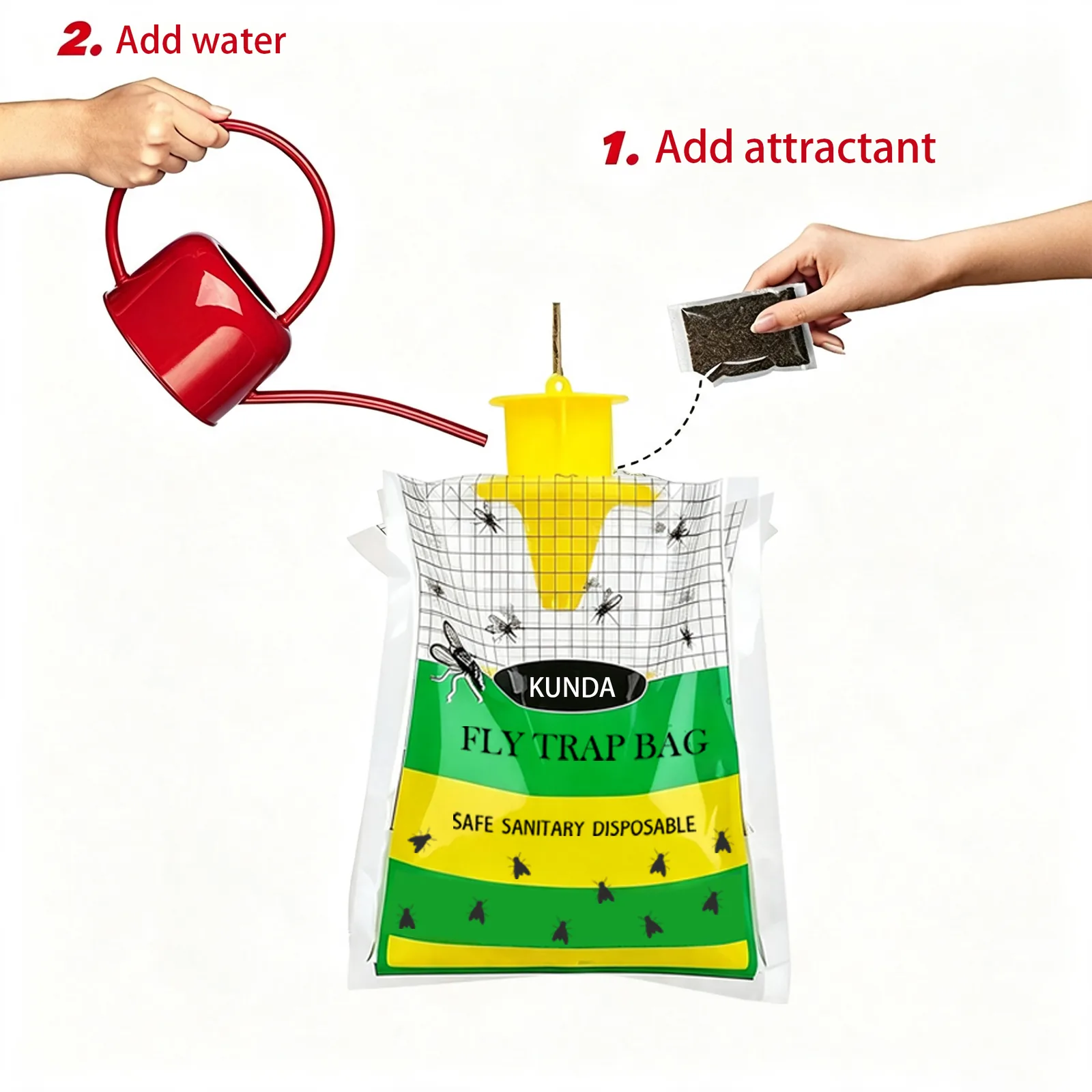Plastic Fly Catcher Bag - NRFT001, packaging and pack detail