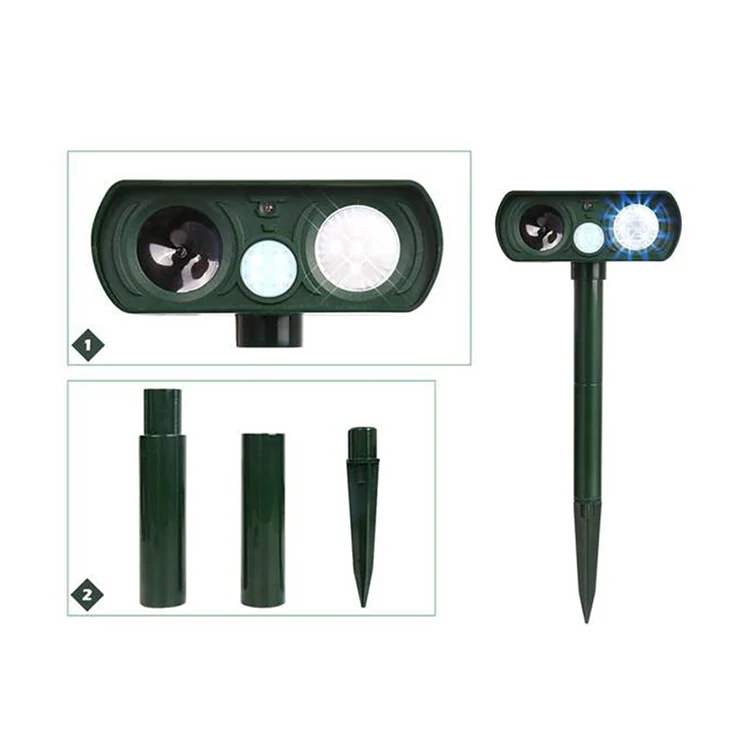 Solar PIR Sensor Ultrasonic Drive Pest Repeller - KDPS 017S, packaging and pack detail