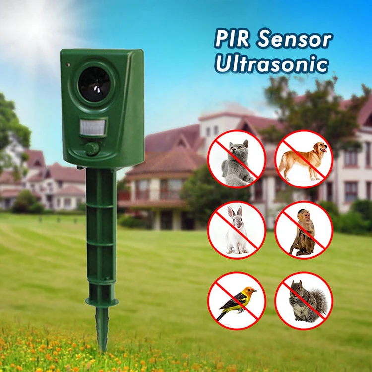 Solar Power Ultrasonic Drive Animals Pests Repeller - KDPB028, detail view