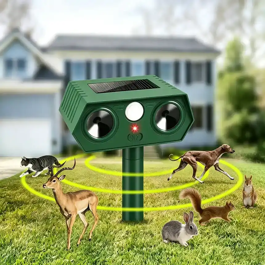 Solar Ultrasonic Mouse Repeller - KDPS033, alternate angle