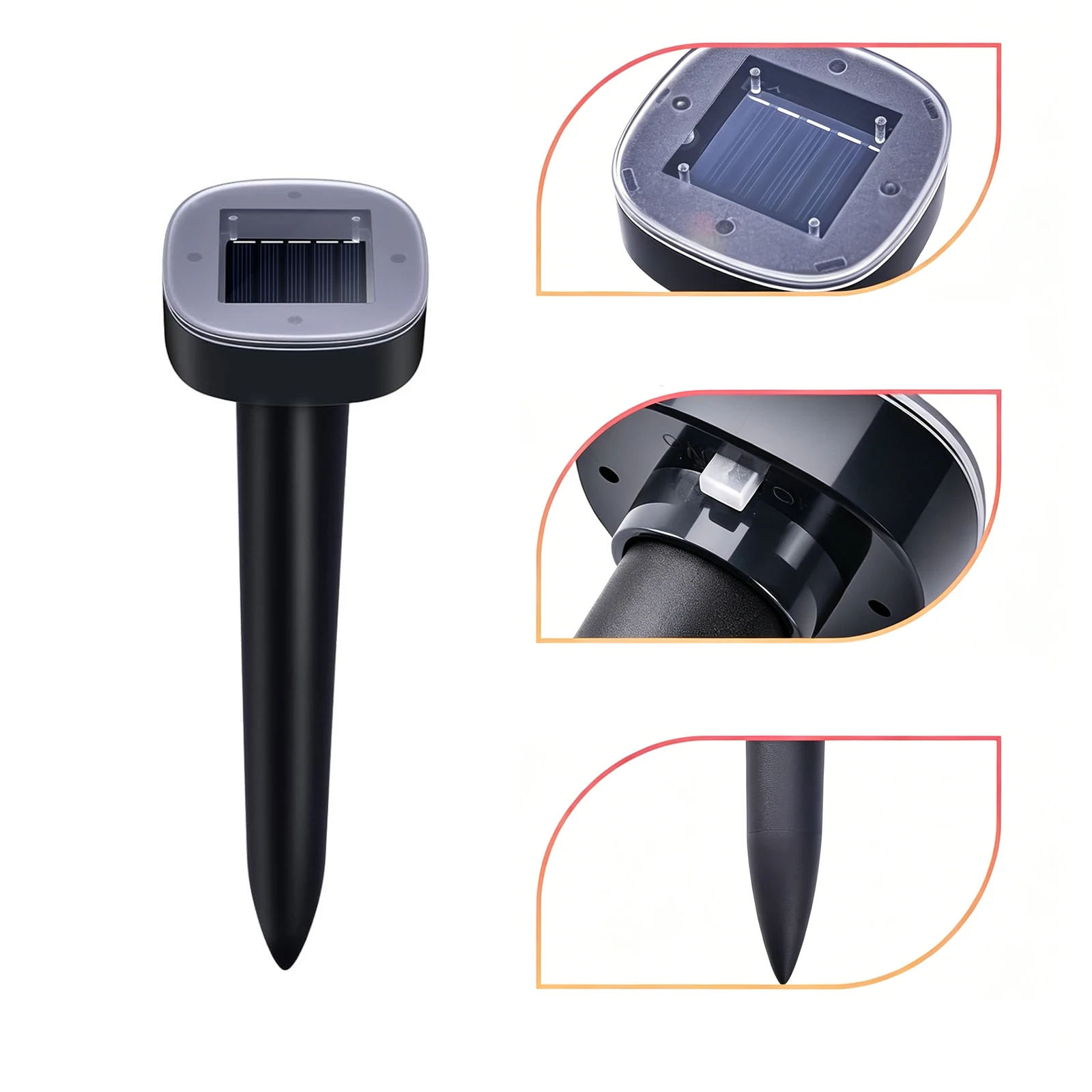 Solar Ultrasonic Pest Repeller - KDPS031, detail view