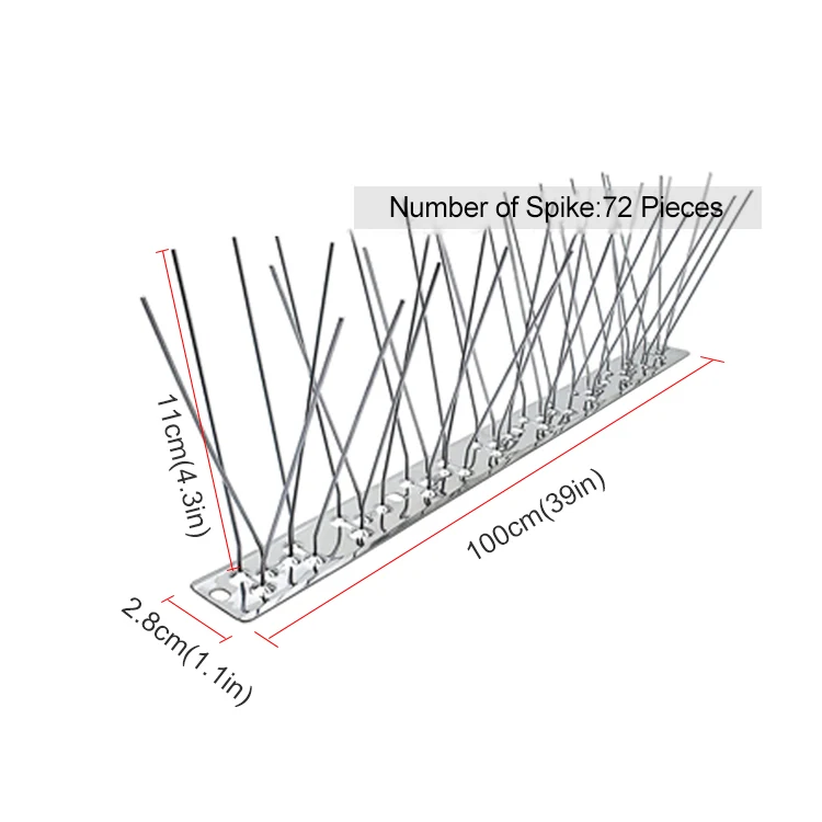 Stainless Steel Anti Pigeon Bird Spikes - KSBS002, packaging and pack detail
