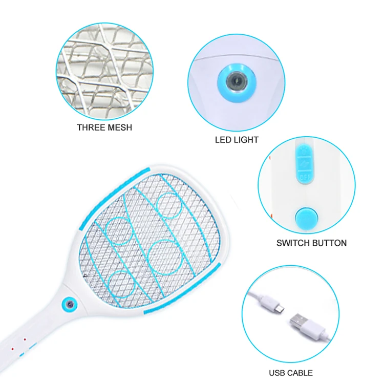USB Rechargeable Electric Swatter With Led Light - KDMS009, in use