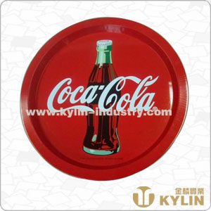 coke round tray