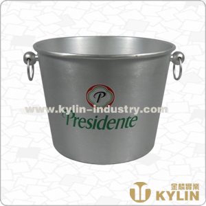 aluminum ice bucket with ear ring