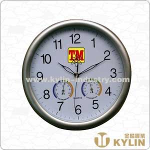wall clock with thermometer
