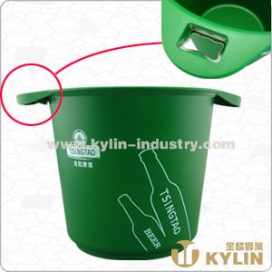 plastic ice bucket with bottle opener