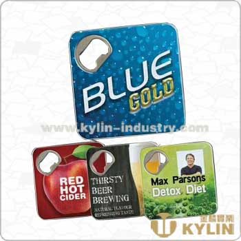 plastic coaster with opener