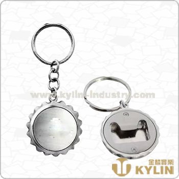 metal cap opener with keyring