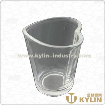heart shape glass cup