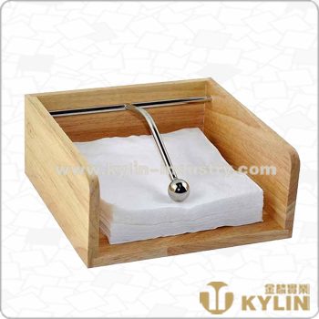 wood square napkin holder