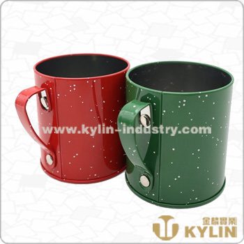 tin cup with handle