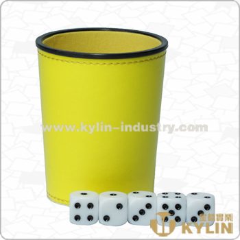leather dice cup(JL-LDC002-B)