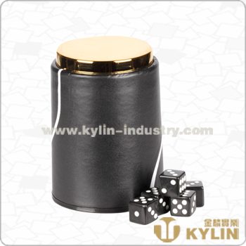 leather dice cup(JL-LDC003-A)
